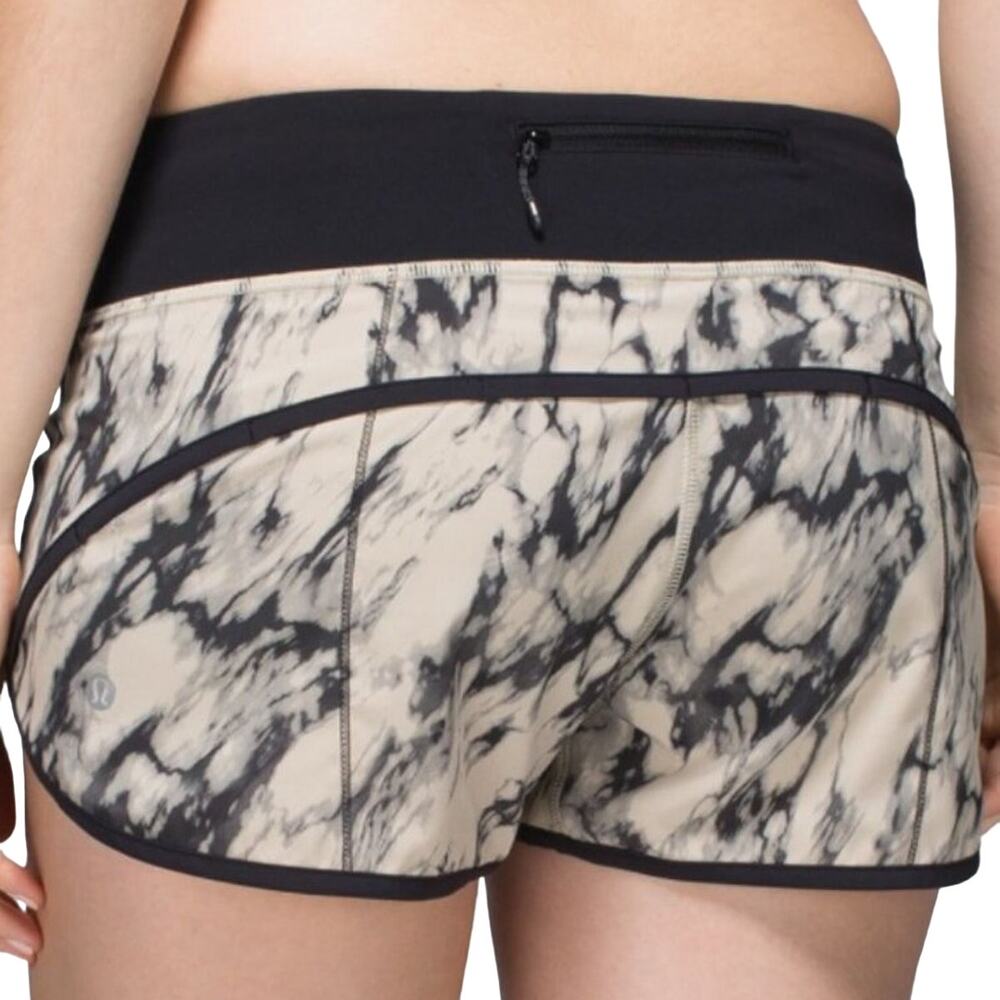 Lululemon Run: Speed Short *4-way Stretch Great Granite Black Mojave Tan 4